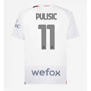 AC Milan Christian Pulisic #11 Venkovní Dres 2023-24 Krátký Rukáv